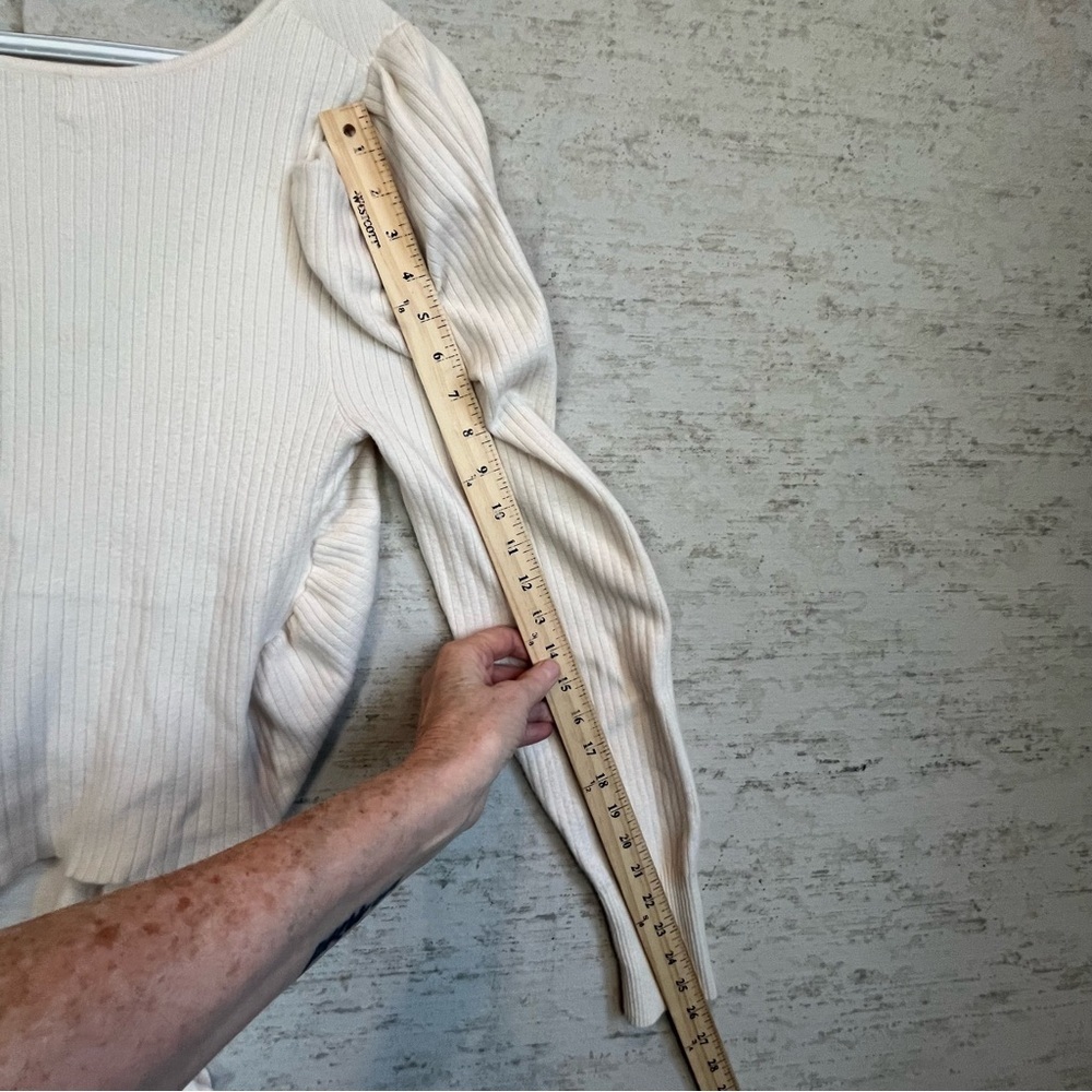 REVOLVE L'Academie Cream V-Neck Sweater - Picture 13 of 16